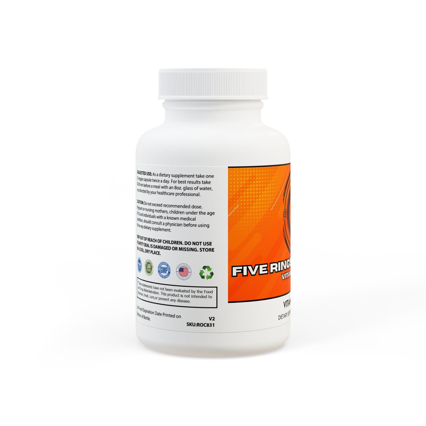 Five Rings Essentials Vitamin K2 + D3 Supplement (60 Capsules)